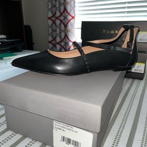 Halston Arwen new ankle strap flat shoes 7.5